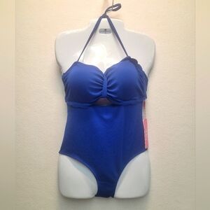 CLEARANCE SALE HML XL one piece swimsuit scalloped edging, cutout front